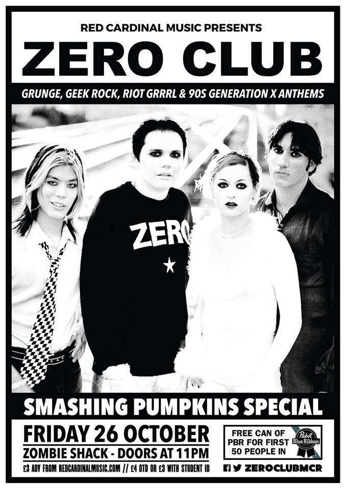 Zero Club - Smashing Pumpkins Special - Zombie Shack Oct 18 - Red Cardinal Music