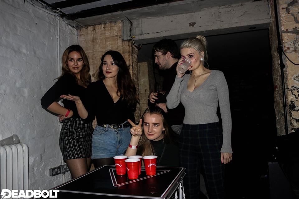 Deadbolt Liverpool - Fall Out Boy Vs Paramore - Beer Pong Photo - Red Cardinal Music