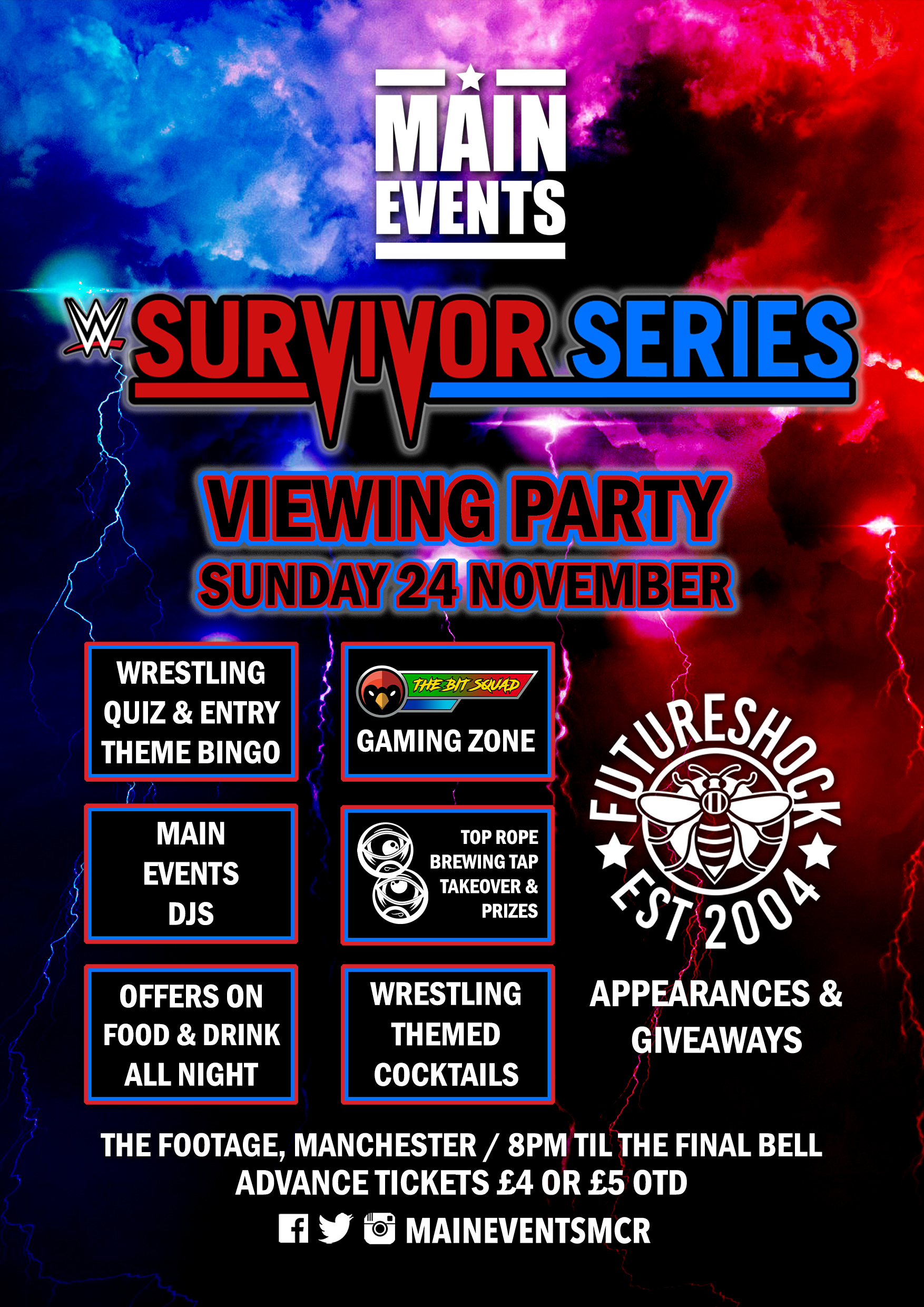 Main Events - Survivor Series 2019 Viewing Party Manchester - Footage Manchester