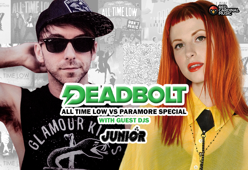 Deadbolt Manchester - All Time Low vs Paramore ft Junior - Feb 20 - Red Cardinal Music