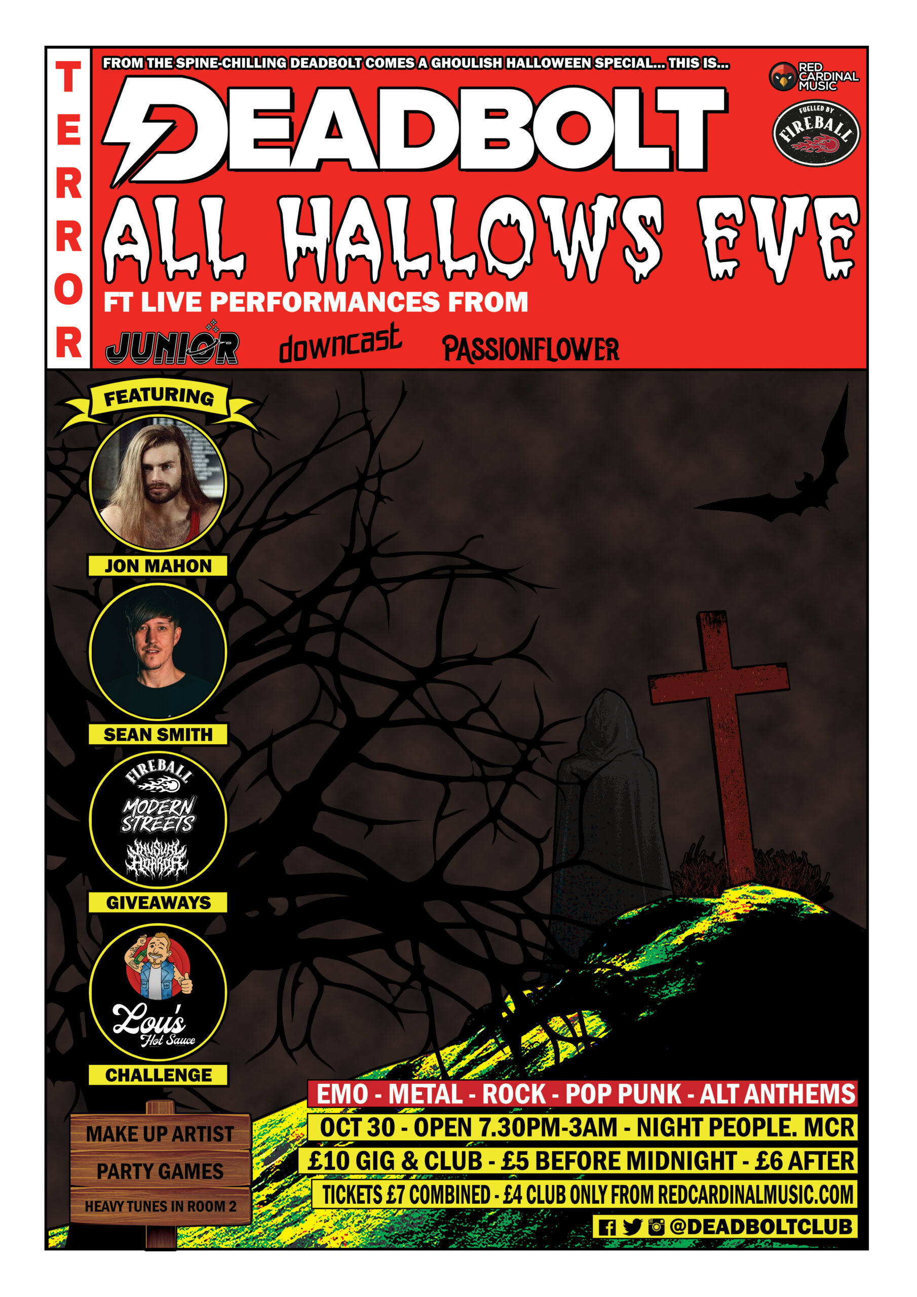 Deadbolt Manchester - All Hallows Eve - Oct 21 - Poster3