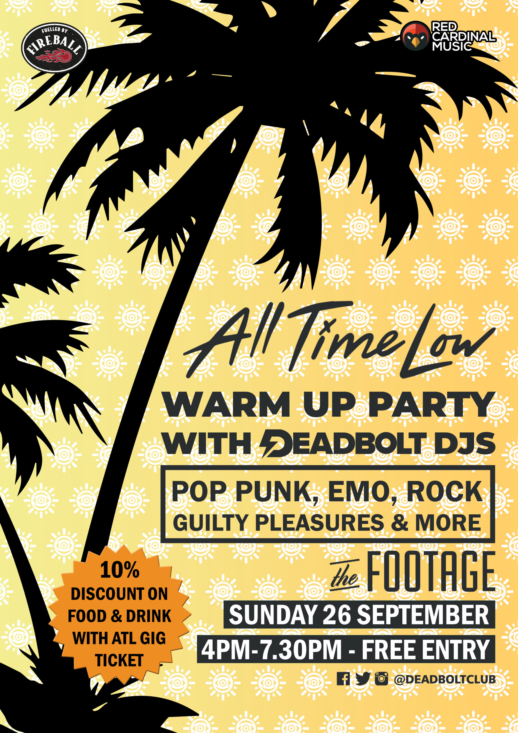 Deadbolt - All Time Low Preparty - The Footage - Sep 21 - Poster - RGB Web