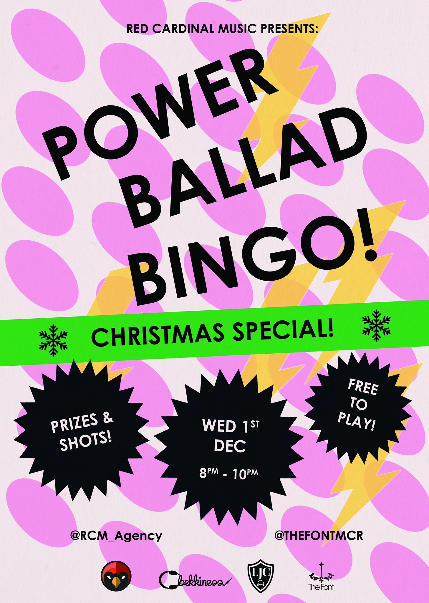 Red Cardinal Music - The Power Ballad Bingo - Christmas Special - The Font