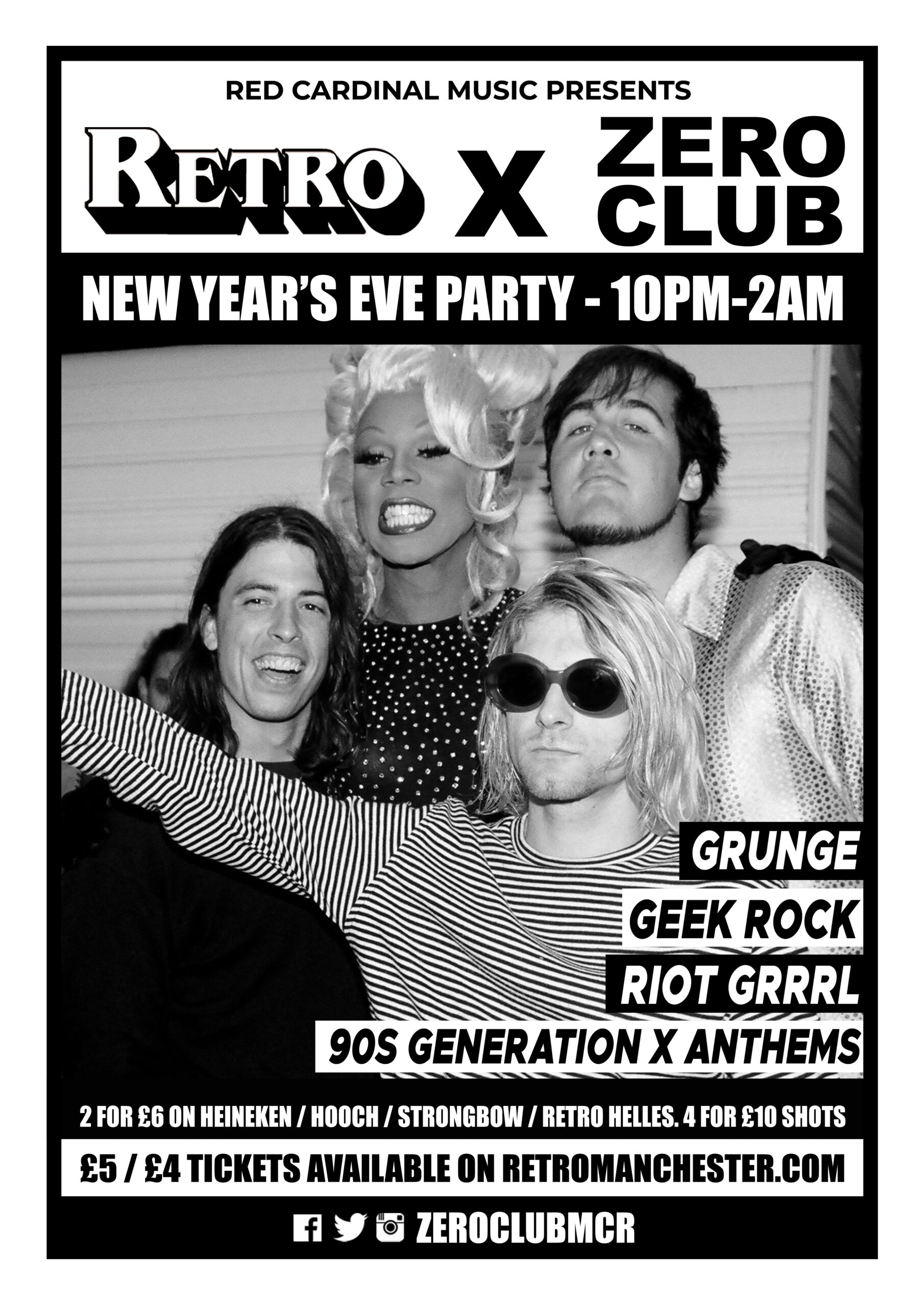 Retro x Zero Club NYE 2021 Party - Poster - Web