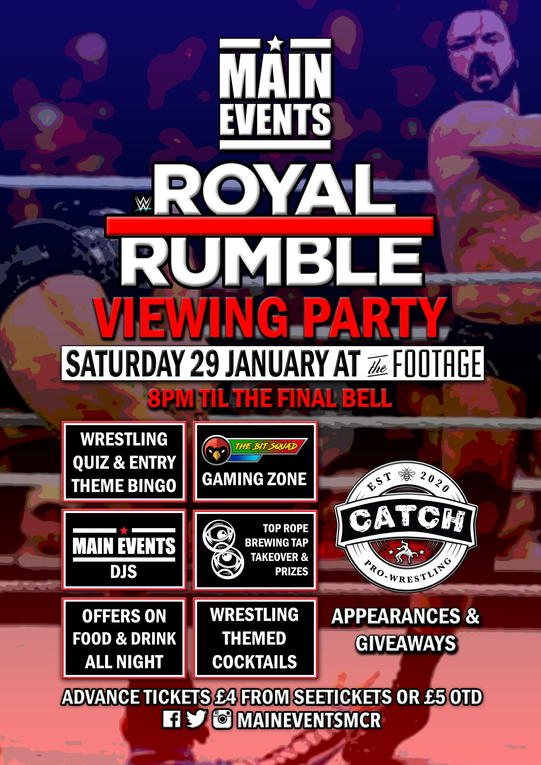 Main Events - Royal Rumble 2022 Viewing Party - Footage Manchester - Web