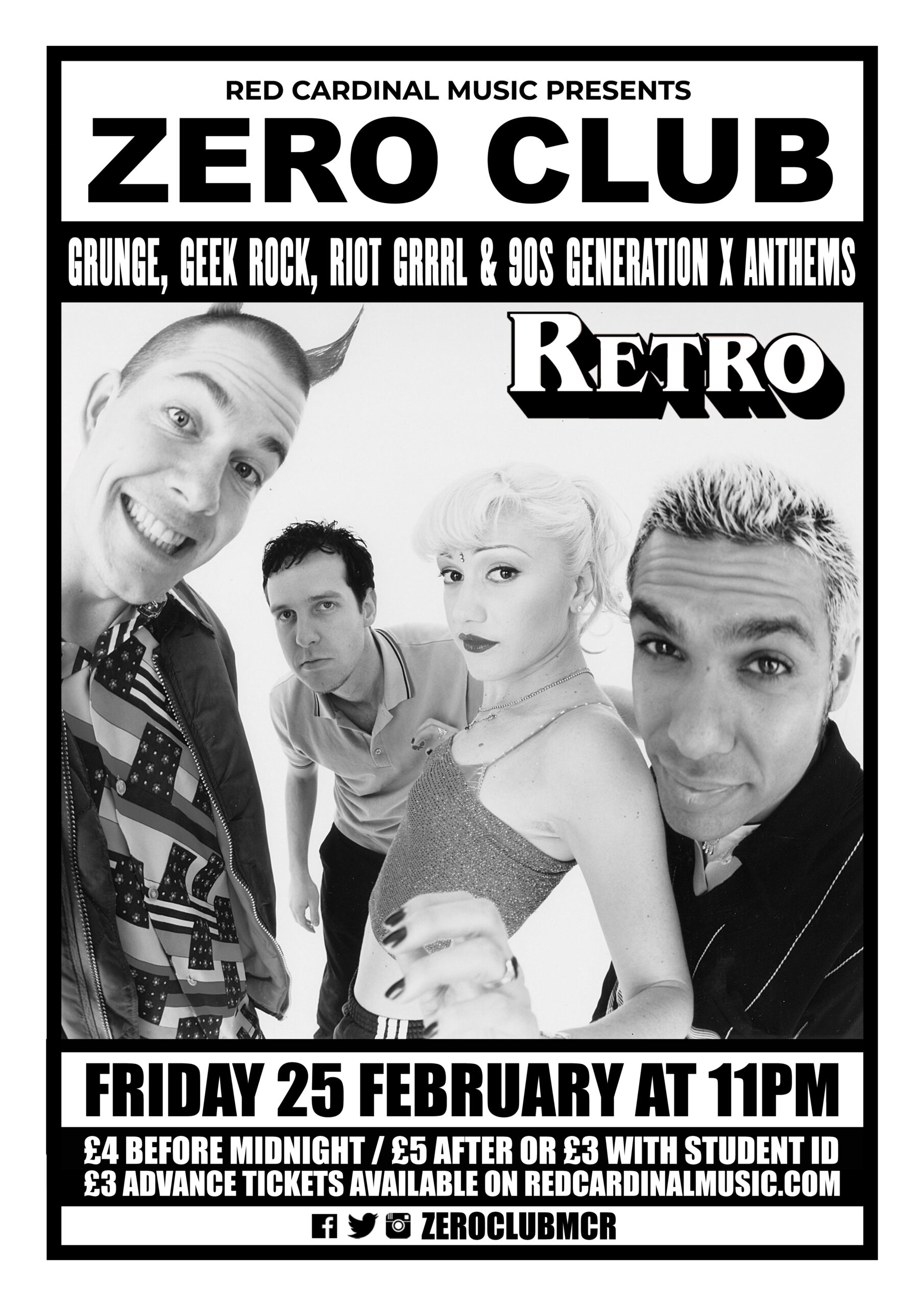 Zero Club - Feb 22 - Retro Bar Manchester - Poster2 - RGB Web