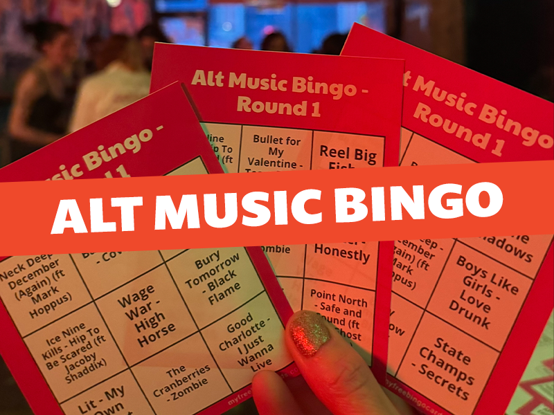 Red Cardinal Music Alt Music Bingo